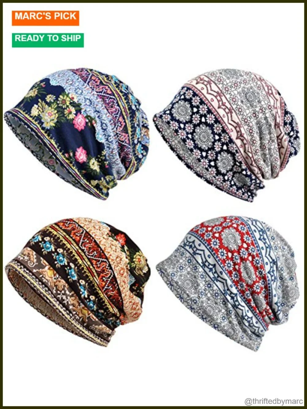 Double Layer Slouchy Beanie Soft Lightweight Running Skull Hat Unisex